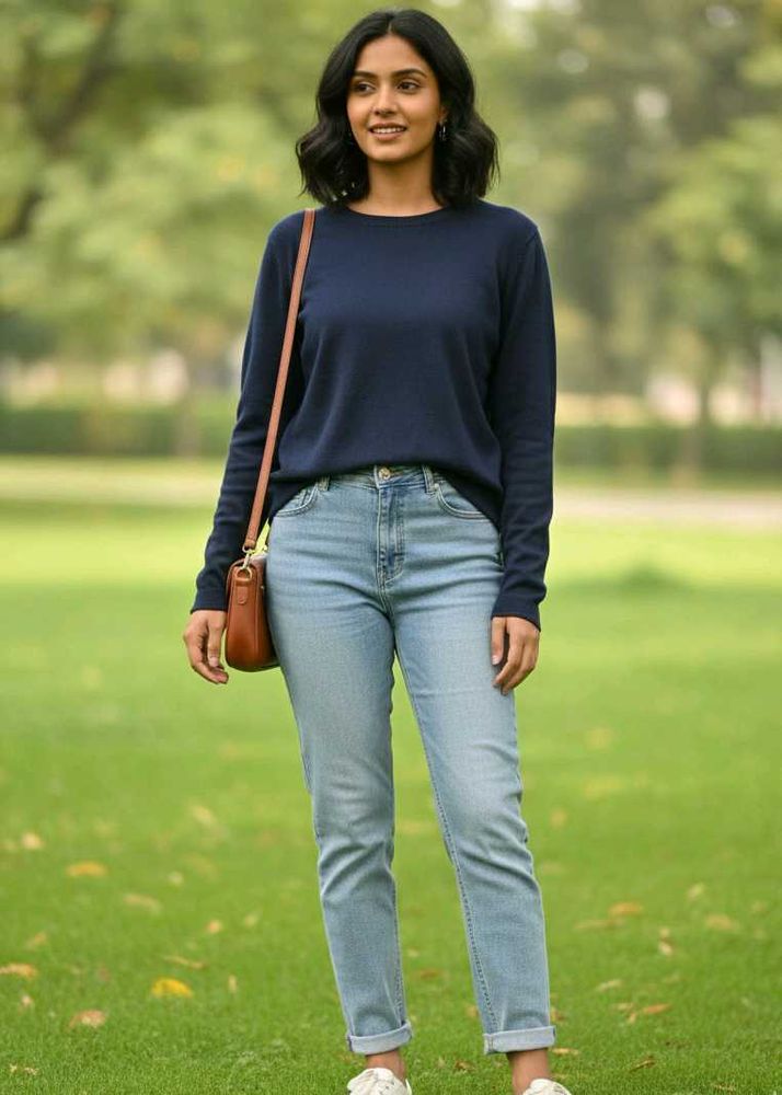 Navy Blue Round Neck sweater