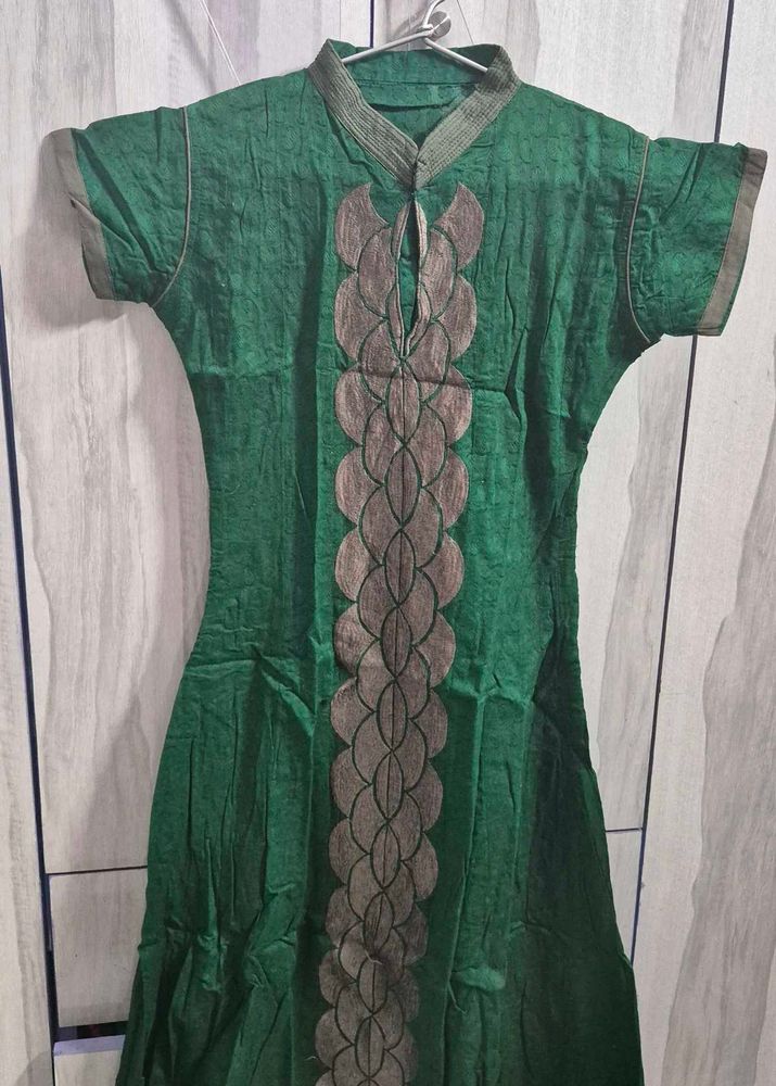 Green Embroidered Kurti