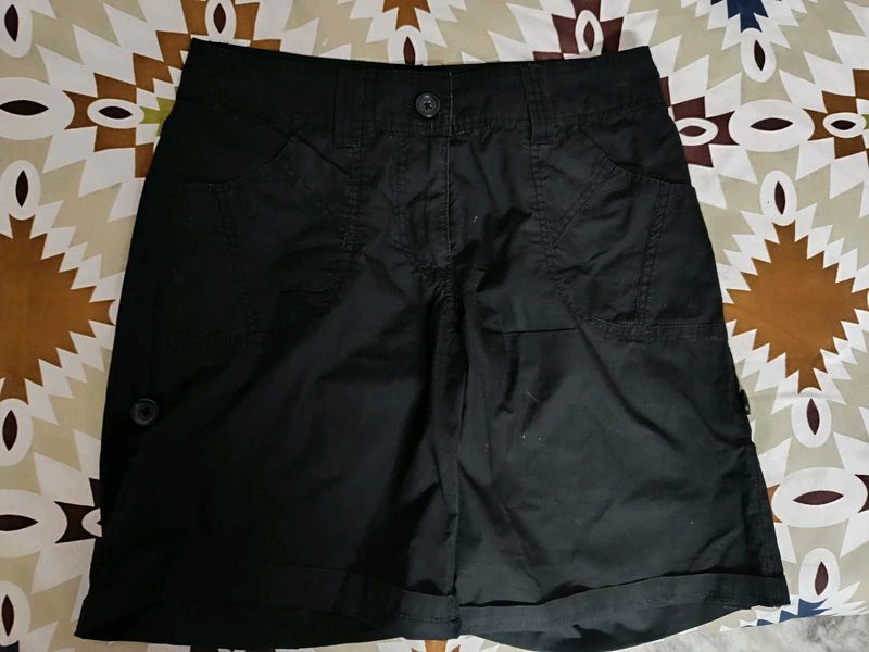 H&amp;M Black Cotton Shorts