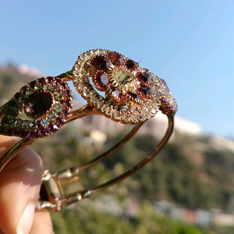 Elegant Gemstone Bangle Bracelet