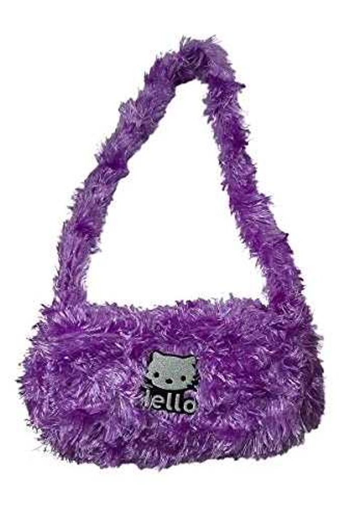 Hello Kitty Purple Fuzzy Bag