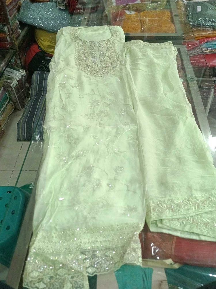 Elegant Mint Green Salwar Kameez Set