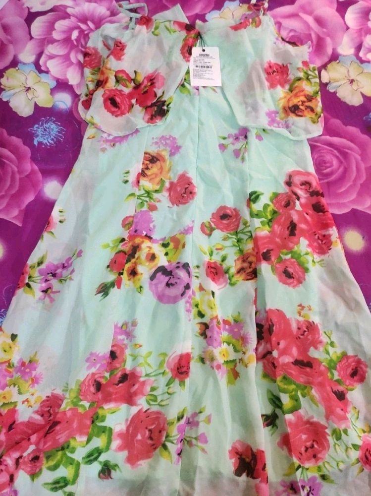 Saasfaras Floral Printed Dress