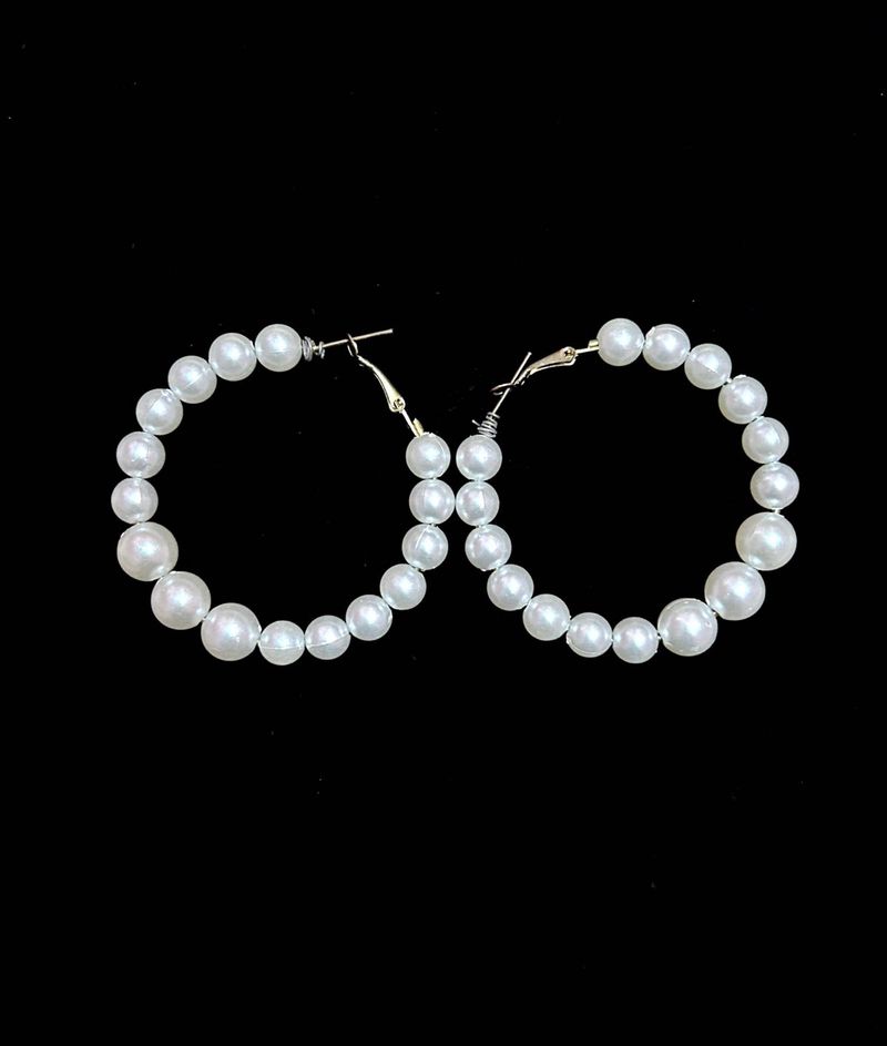 Pearl Hoop Earrings