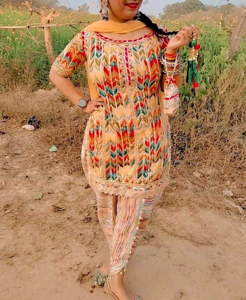 Patiala Multicolour Suit