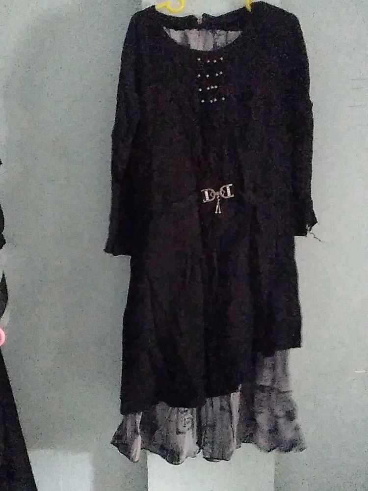 Tiered Black Dress