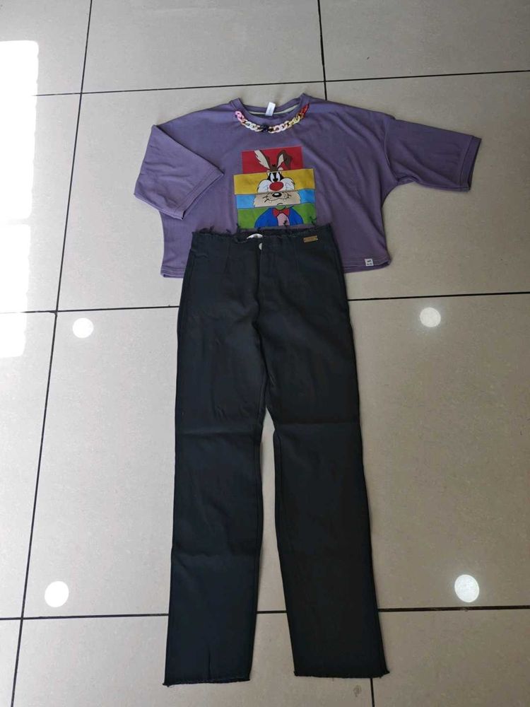 Fun Graphic Tee &amp; Pants Set