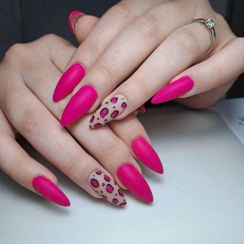 Pink &amp; Leopard Nail Polish