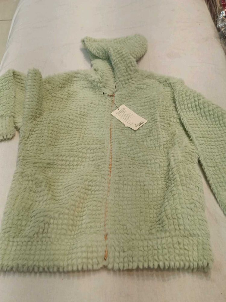 Cozy Green Fleece Hoodie
