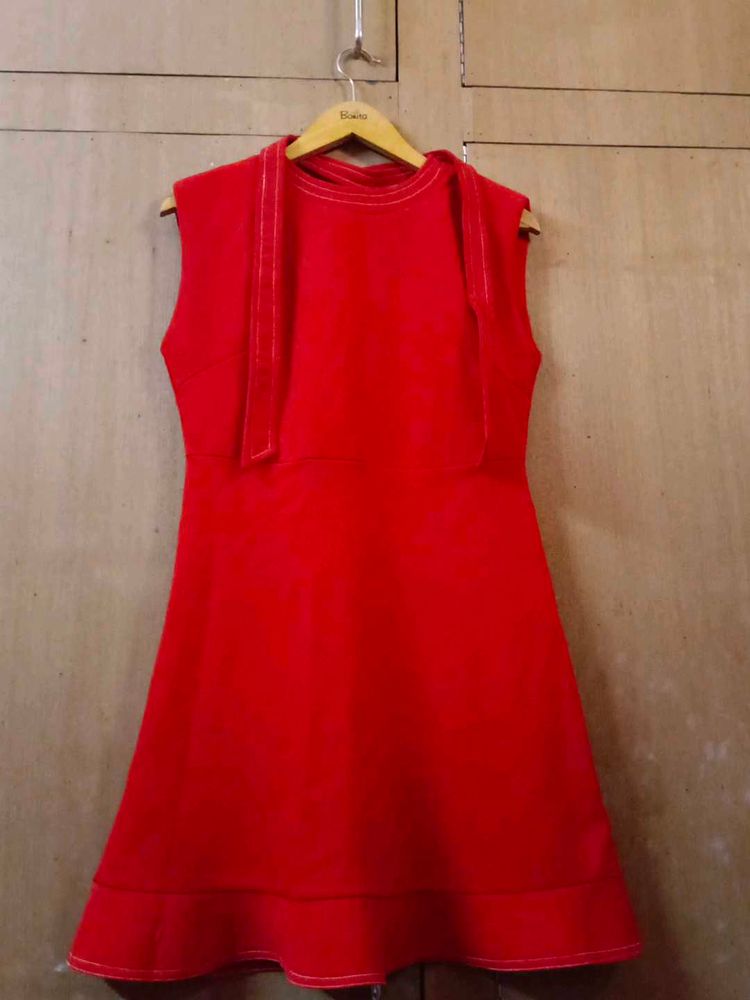 Retro Red Sleeveless Dress