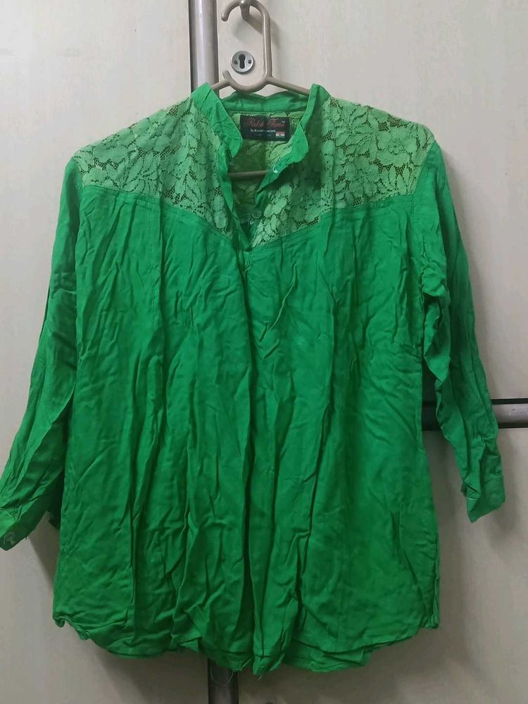 Green Lace Top for women