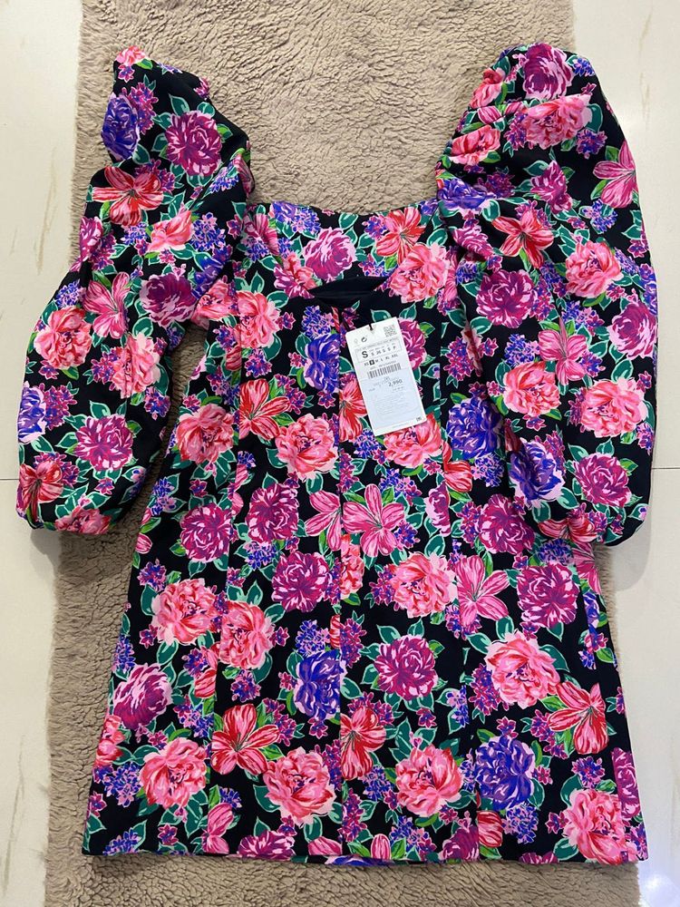 Elastane Floral Print Zara Dress