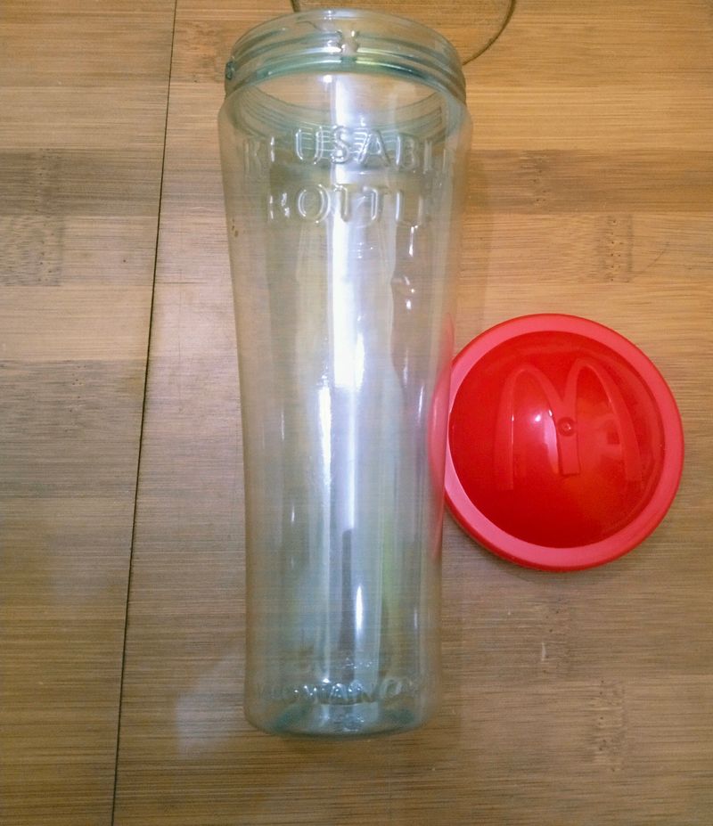 McDonalds Reusable Clear Bottle
