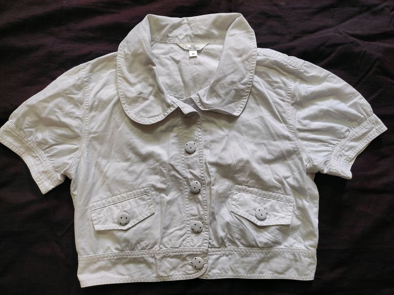 Price Drop!!! Korean White Crop Top