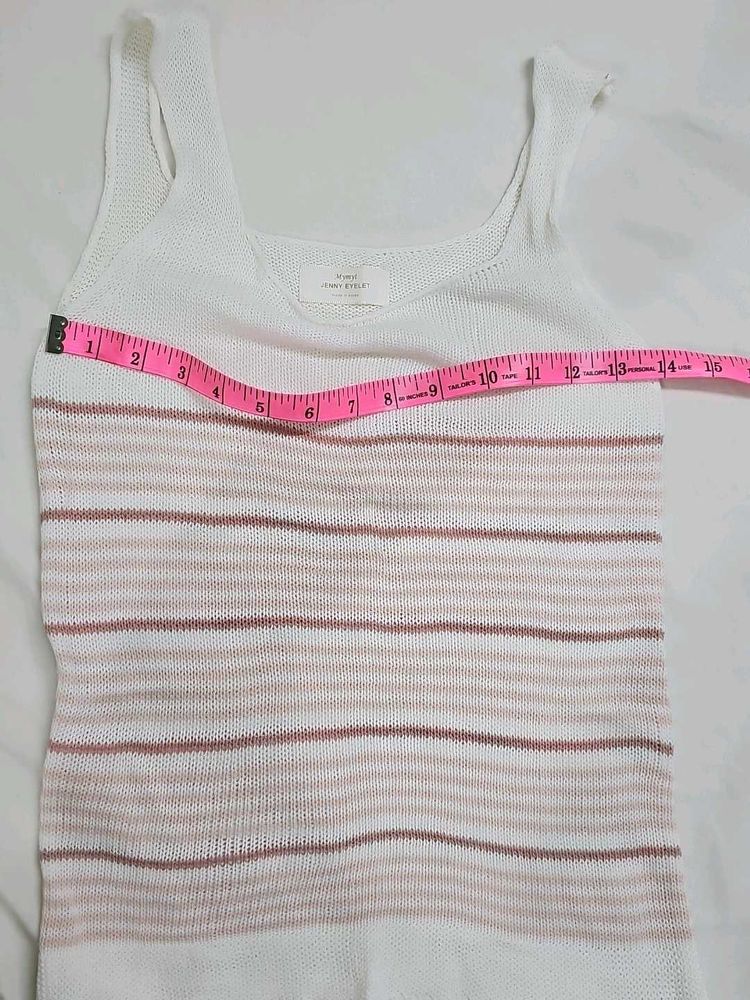 Korean Mymyt Jenny Eyelet Knitted Top