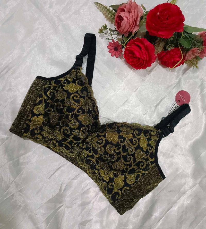 Imported Royal Look Bra With Shimmer Shinning