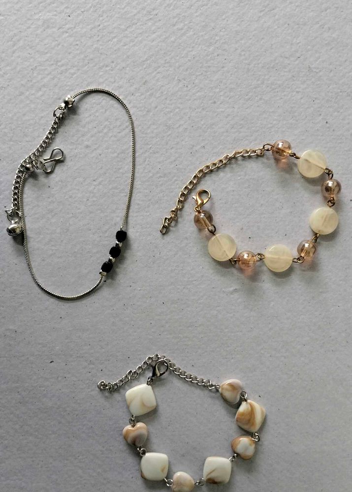 2 bracelet, 1 Anklet