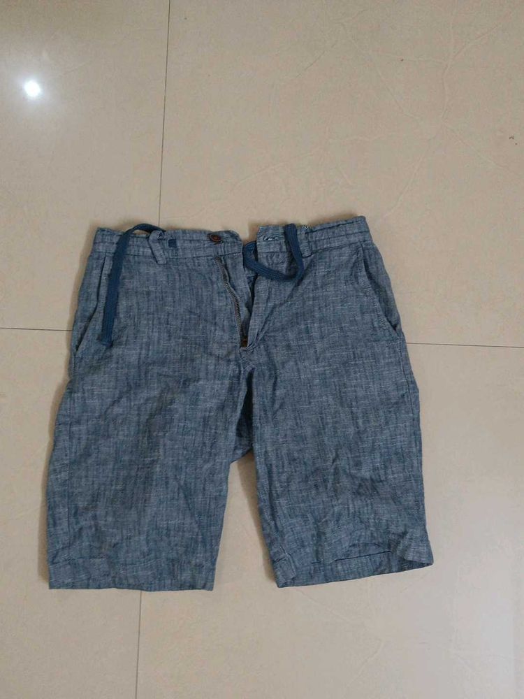 Blue Casual Shorts