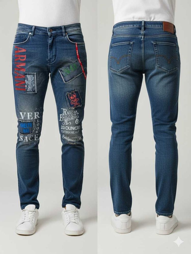 Fancy Funky Jeans Blue Slim Fit Denim Pants