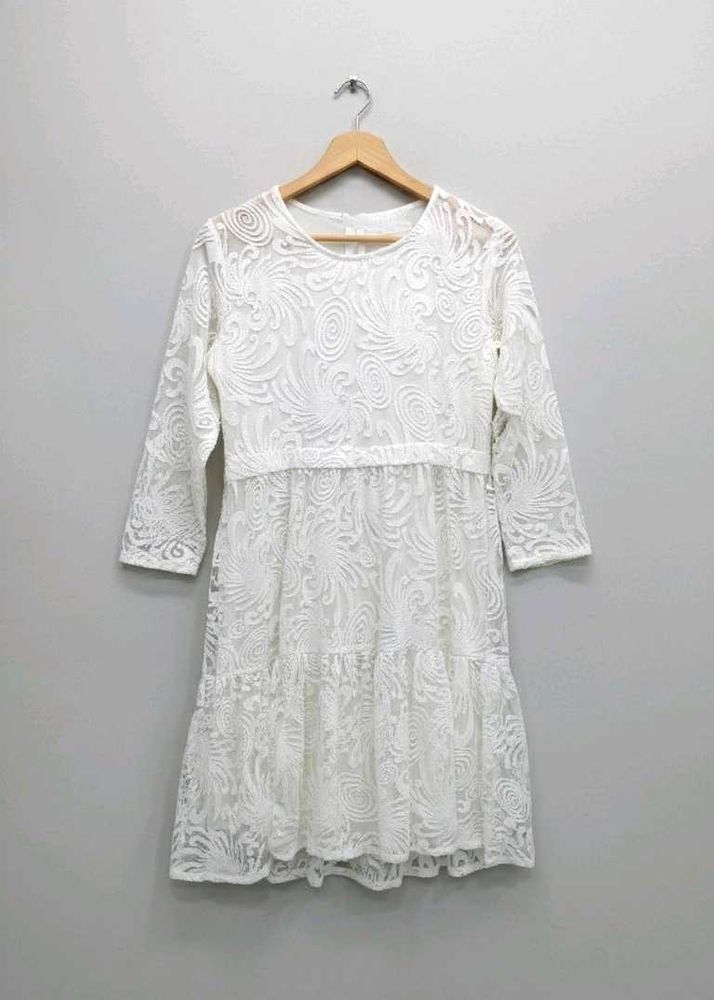 White Lace Mini Dress
