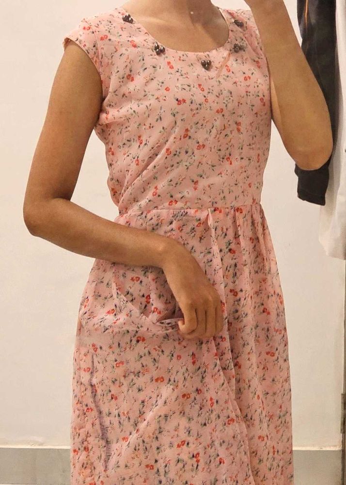 Pink floral Dress