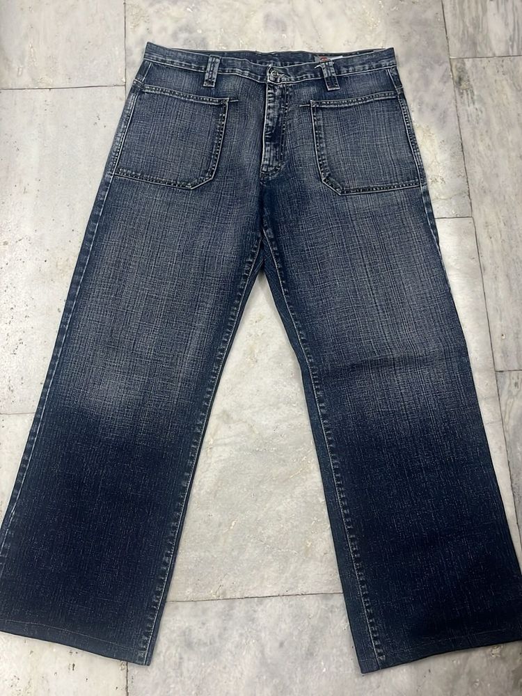 Wide Leg Denim Jeans