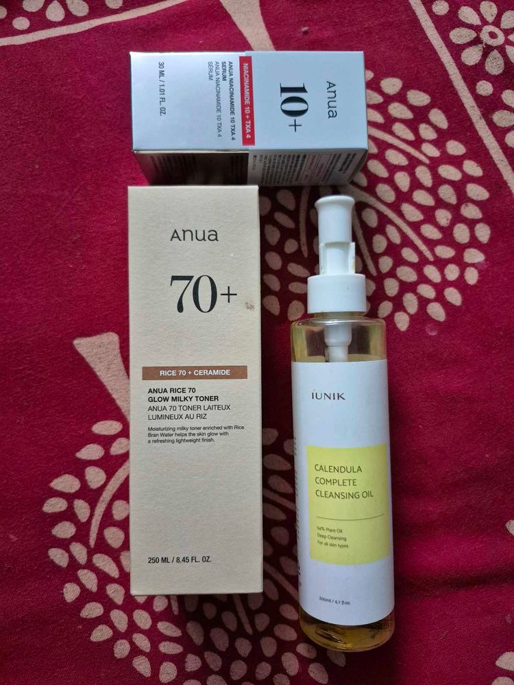 Anua Toner and Serum, Iunik Cleansing Oil