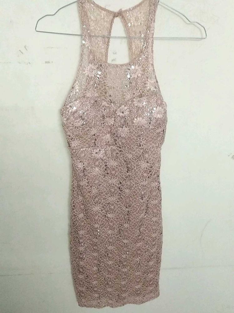Sparkly Pink Mini Dress