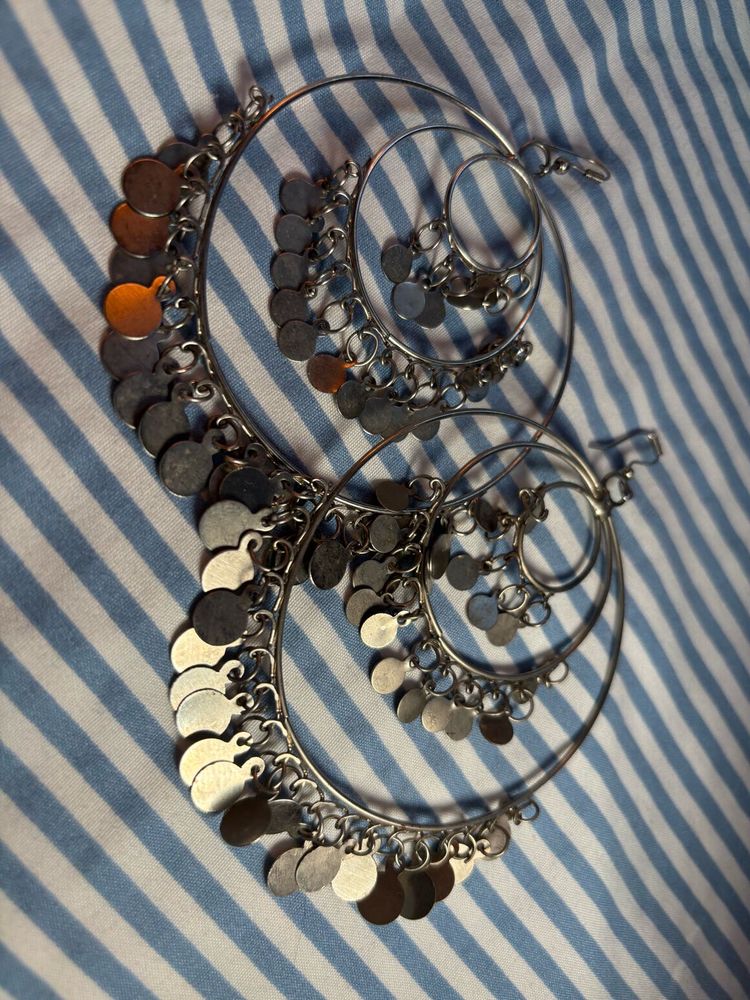 Statement Dangle Hoop Earrings