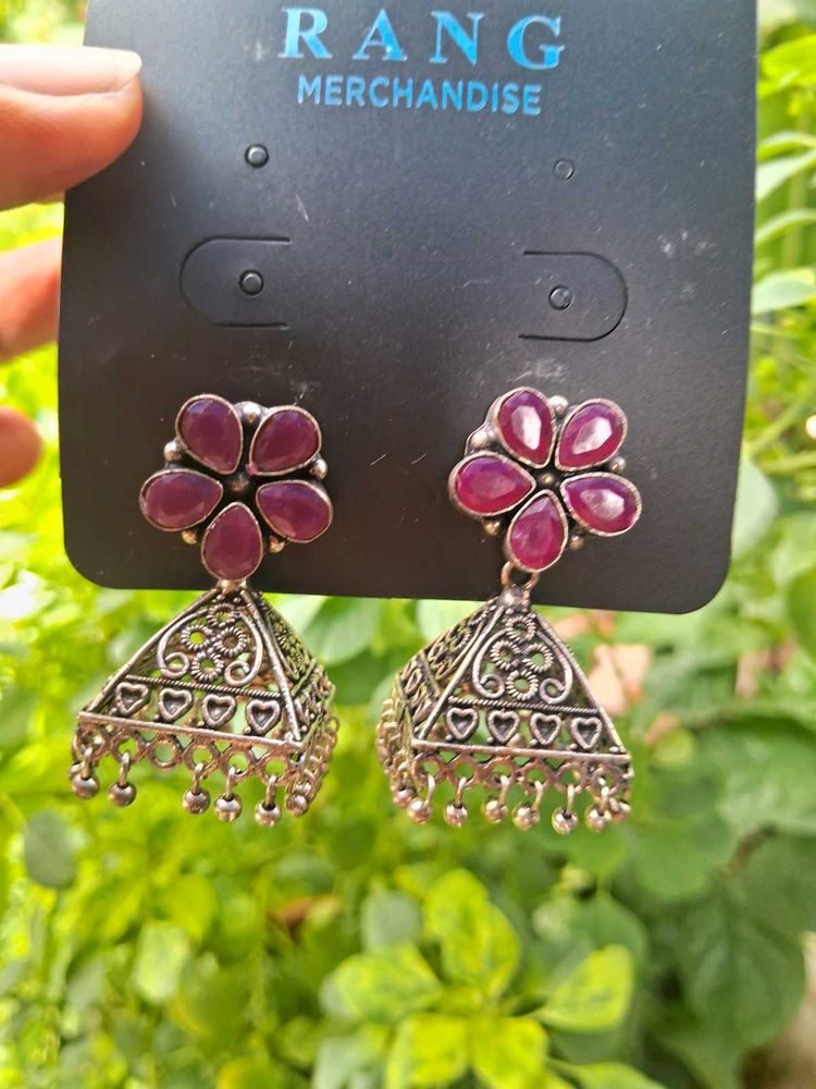 Floral Jhumka Earrings