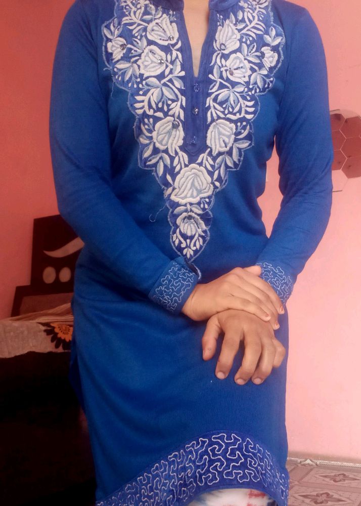 Wollen Winter Kurta Preety Royal Blue 💙 Colour