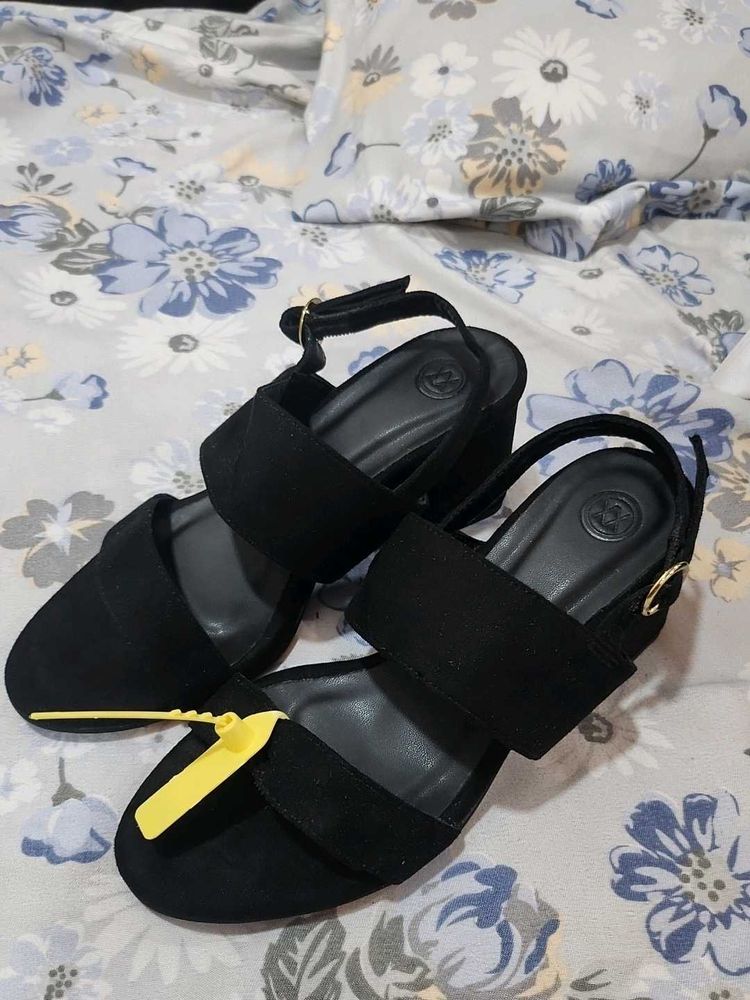 Black Ankle Strap Heels