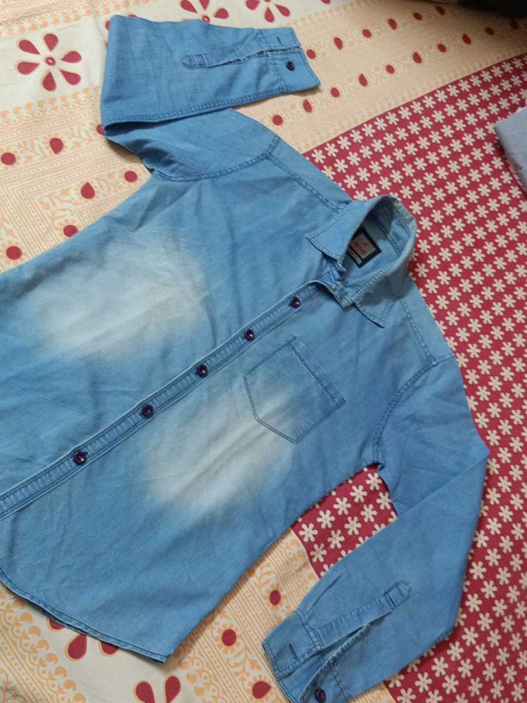 Denim Long Sleeve Shirt