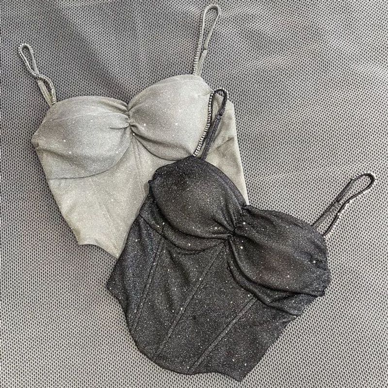 Silver corset top