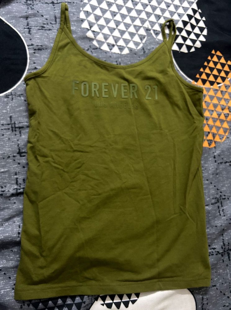 Forever 21 Green Camisole Top- Worn Once- SizeM
