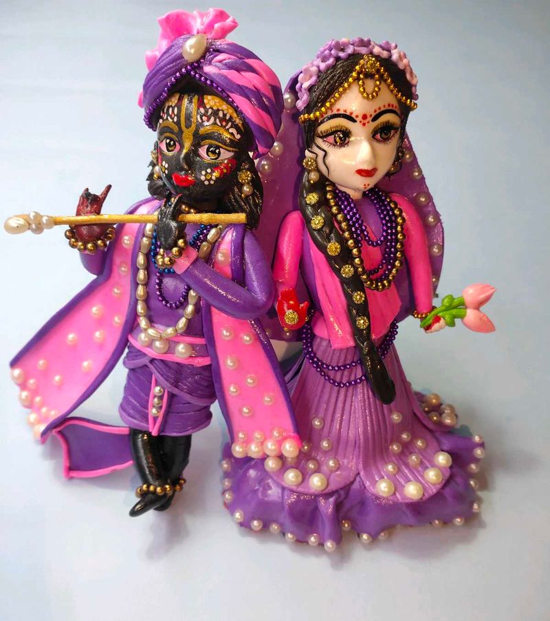 Resin Art Raddha Krishna Idol Showpiece