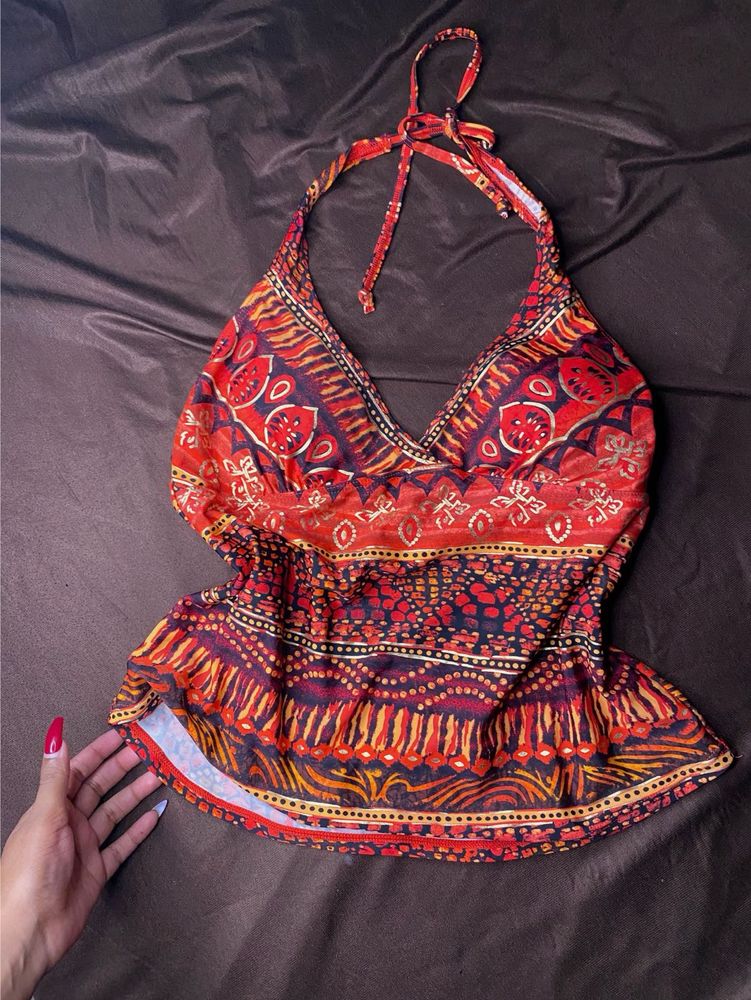 bohot Patterned Halter Top