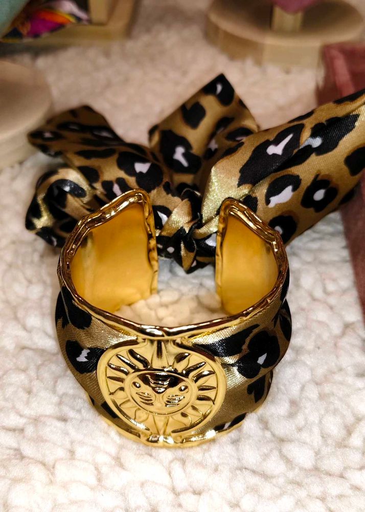 Leopard Scarf Cuff Bracelet