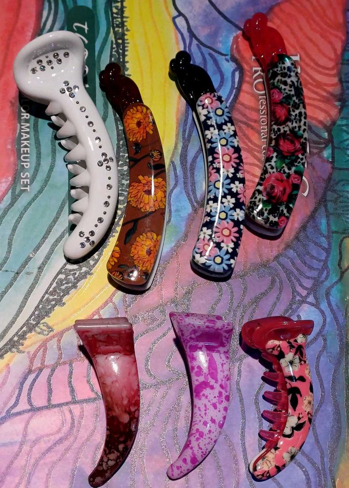 11Hair Clip Bundle: Floral, Jeweled, &amp; Resin Style