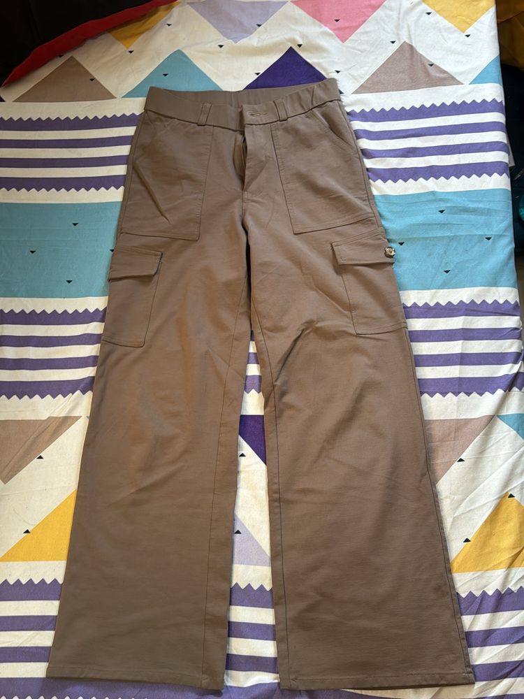 Khaki Cargo Pant For Women