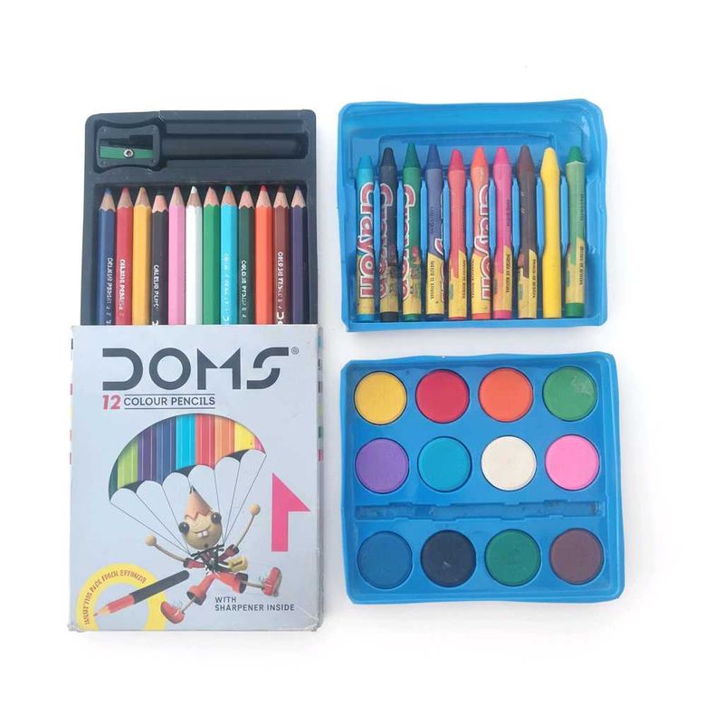 Doms Colour Pencil, Crayon &amp; Paint Set