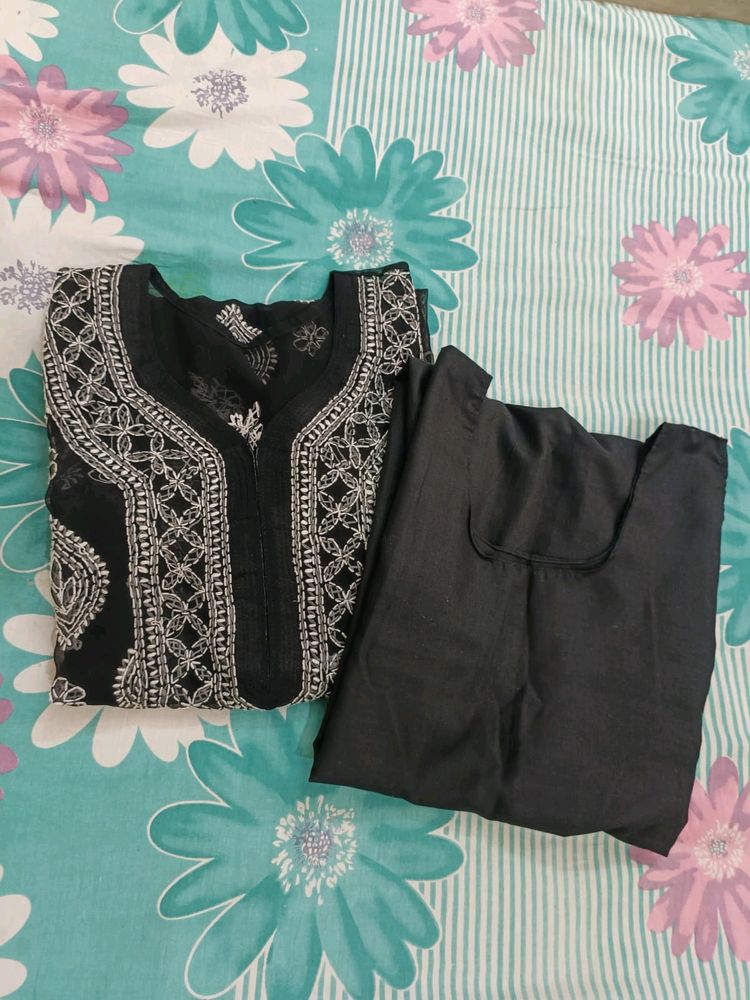 Chickenkari Black Kurta
