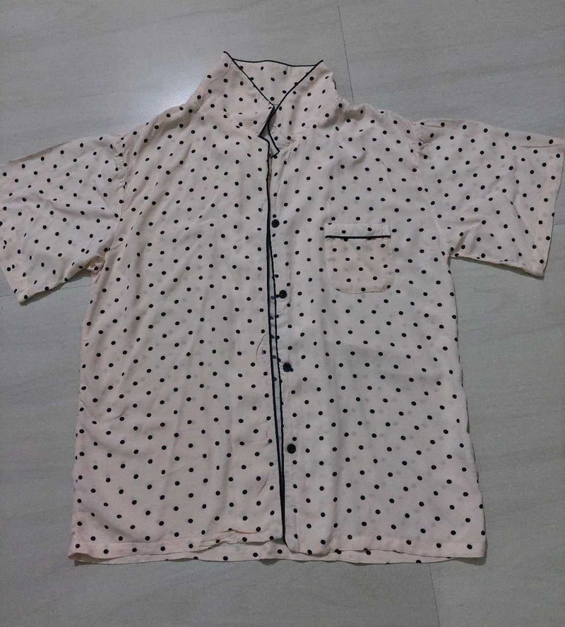 Nude Polka Night Shirt