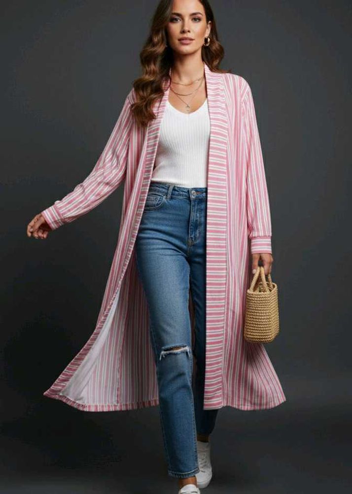 Striped Duster Cardigan
