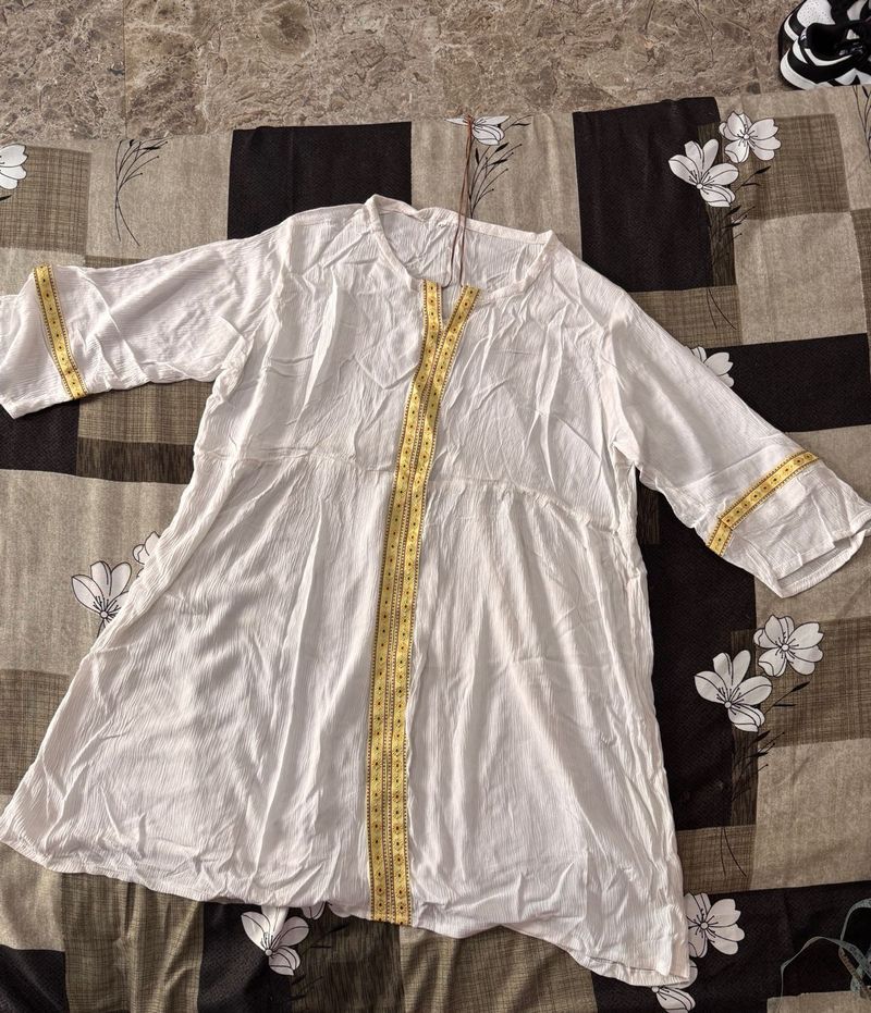 White Cotton Kurta