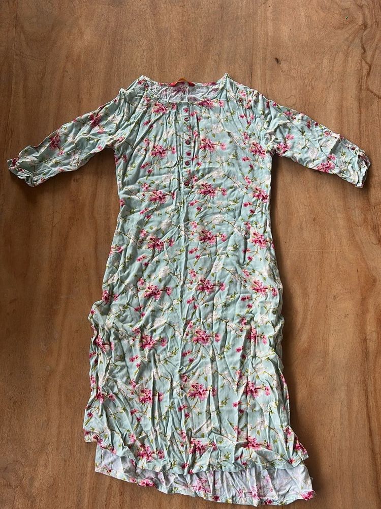 Floral Cotton Kurta