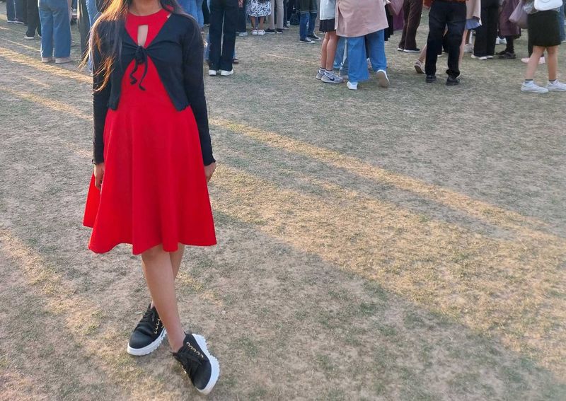 Red Flare Dress