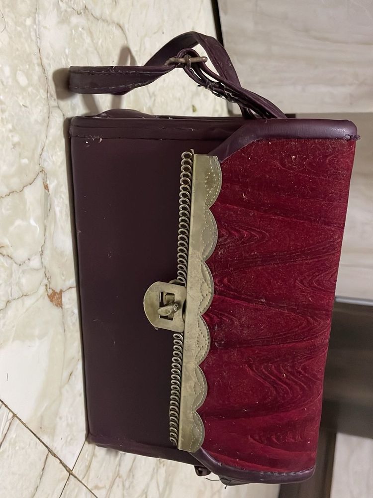 Maroon Hand Purse