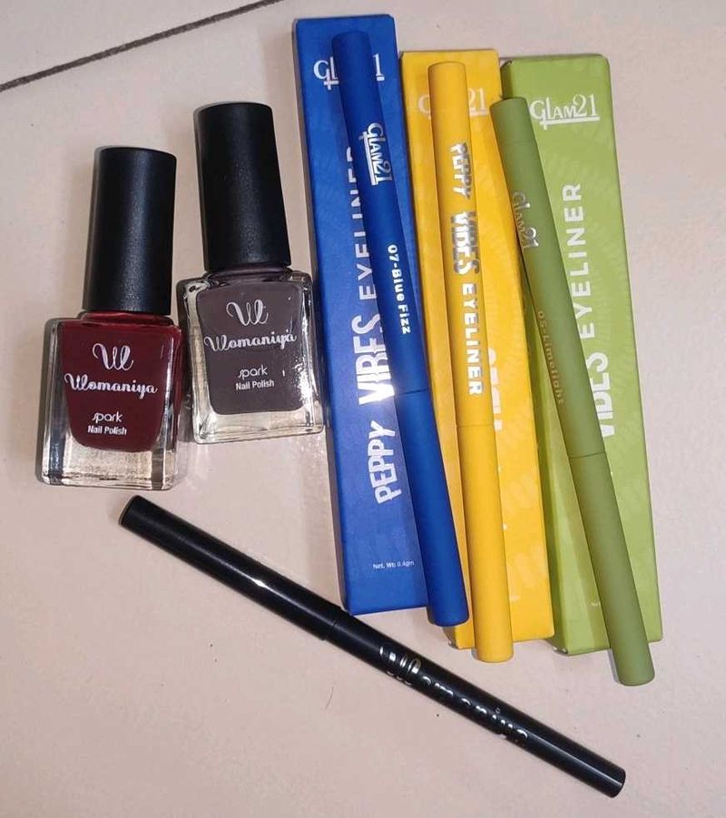 Eyeliner / Kajal / Nail polish
