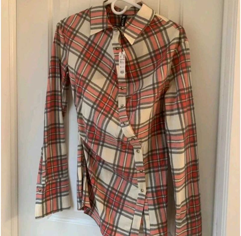 ZARA Deconstructed Flannel Shirt